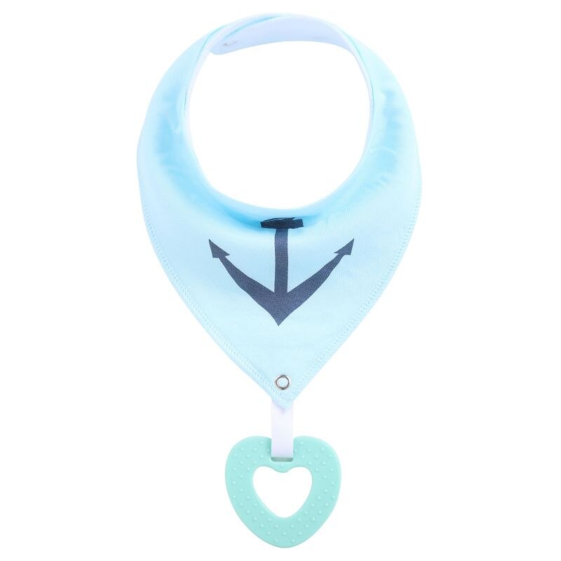 Drool Bib Bandana with Silicone Teether